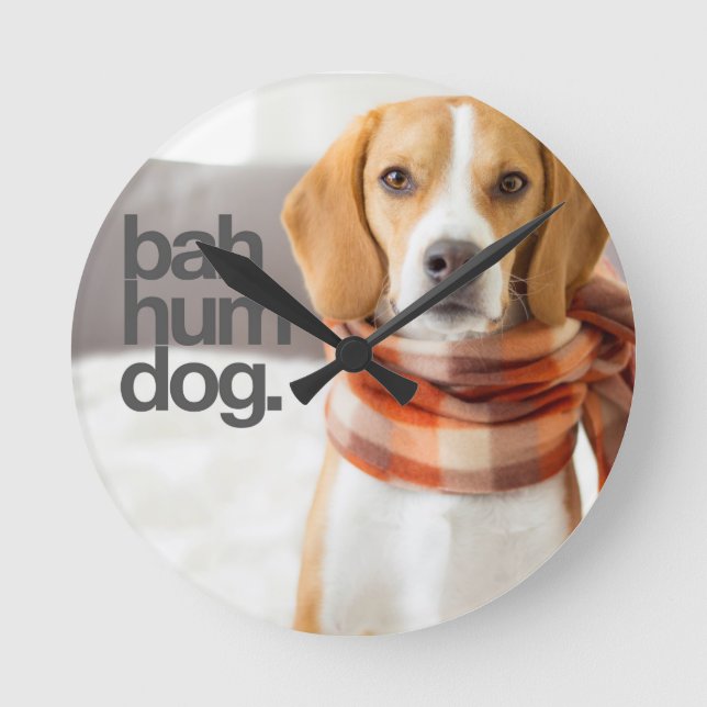 Horloge Ronde "Bah Hum Dog" (Recto)