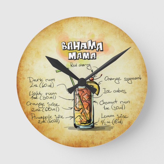 Horloge Ronde Bahama Mama Cocktail Recipe (Recto)