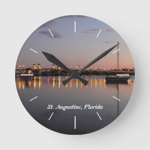 Horloge Ronde Baie de Matanzas et pont des lions, St Augustine,