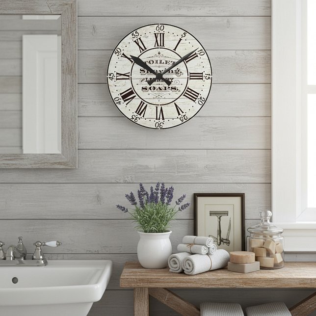 Horloge Ronde Bain en bois (Créateur téléchargé)