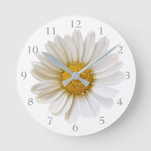 Horloge Ronde Baise blanche sur Arrière - plan blanc