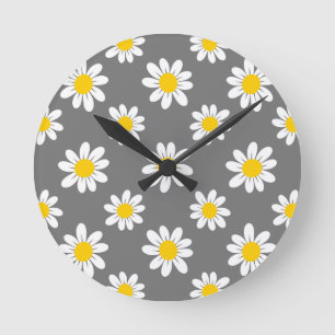 Horloge Ronde Baisson jaune blanc