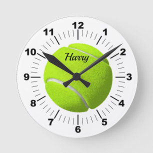 Horloge Ronde Bal de tennis vert modifiable