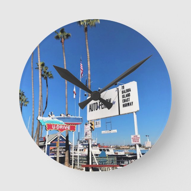 Horloge Ronde Balboa Island Ferry, Newport Beach, Californie (Recto)