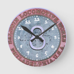 Horloge Ronde Baldwin Locomotive Works Builders Plaque Wall Horl