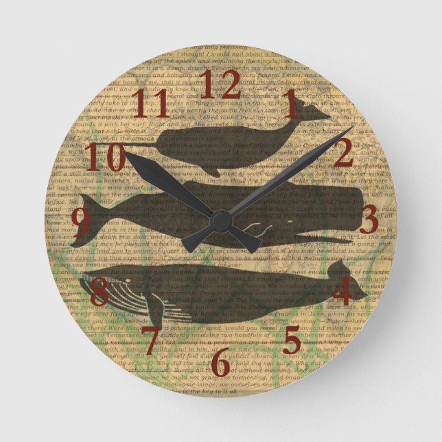Horloge Ronde Baleine antique Vie marine (Recto)