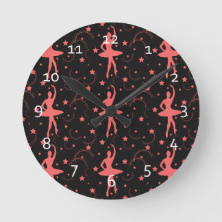 Horloge Ronde Ballerine rose