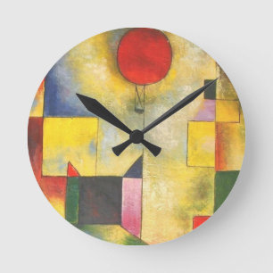 Horloge Ronde Ballons rouges Paul Klee