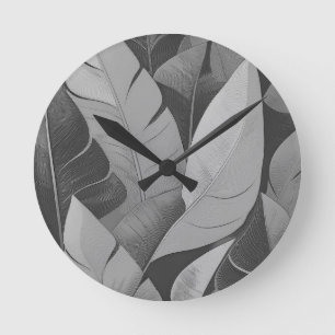 Horloge Ronde Bananarama Feuilles hawaïens de bananes