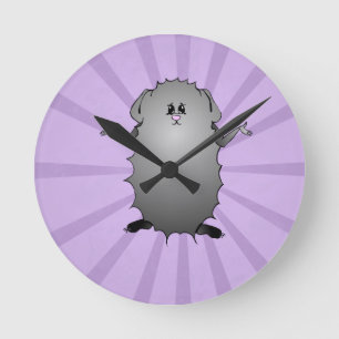 Horloge Ronde Bande dessinée Abyssinian Guinea Pig