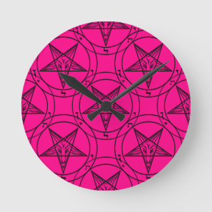 Horloge Ronde baphomet rose