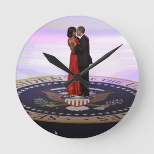Horloge Ronde Barack et Michelle Obama