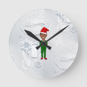 Horloge Ronde barack obama père Noël