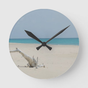 Horloge Ronde Barbuda Driftwood Beach