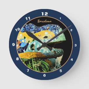Horloge Ronde Barcelona Lizard & Park Guell, Catalonia / Gaudi