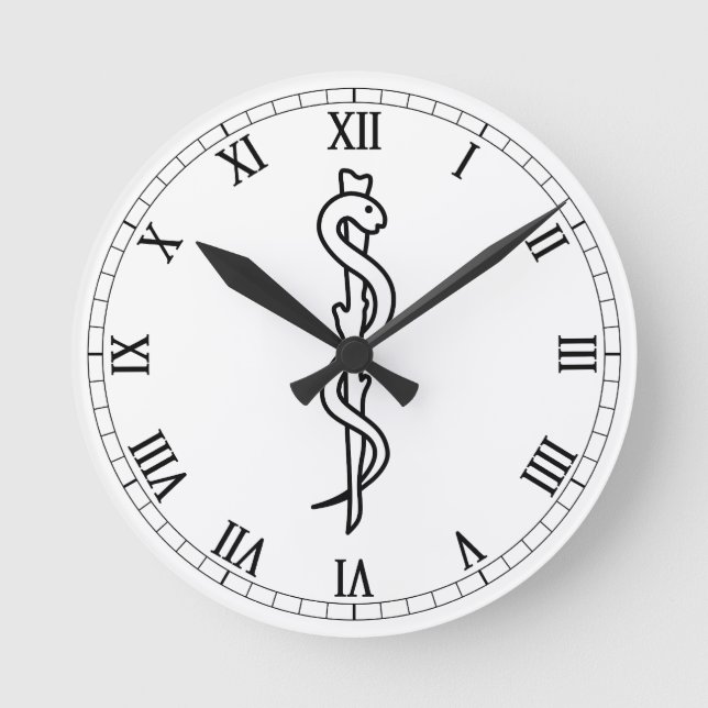 Horloge Ronde Barre d'Asclepius (Recto)