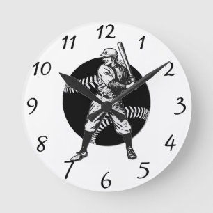 Horloge Ronde Baseball : Vintage