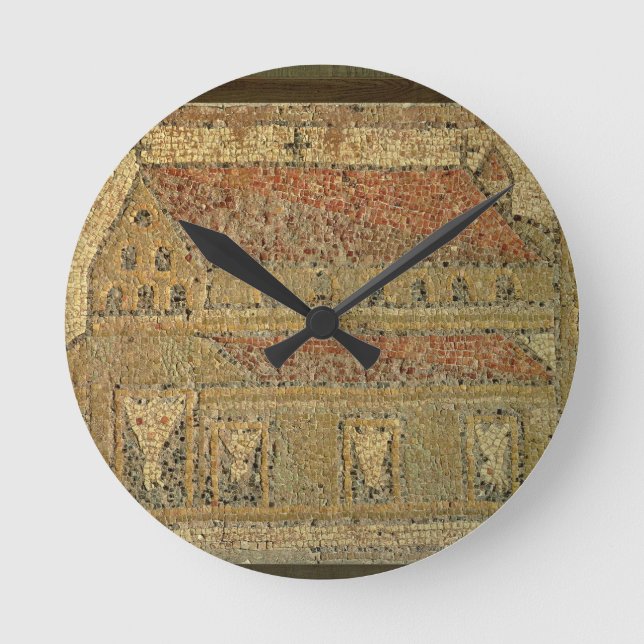 Horloge Ronde Basilique chrétienne, trottoir de mosaïque, (Recto)