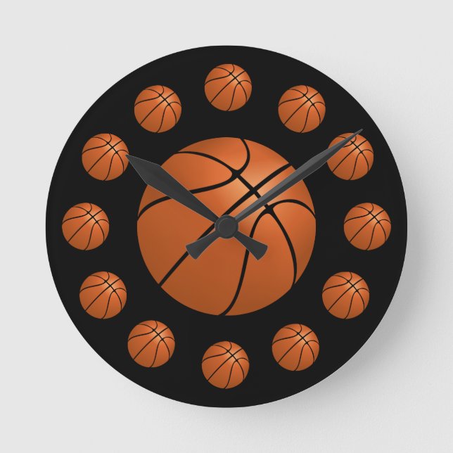 Horloge Ronde Basket-ball Atom Clock (Recto)