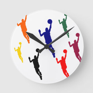 HORLOGE RONDE BASKETBALL