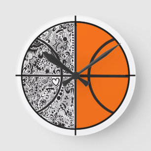 Horloge Ronde Basketball Chip