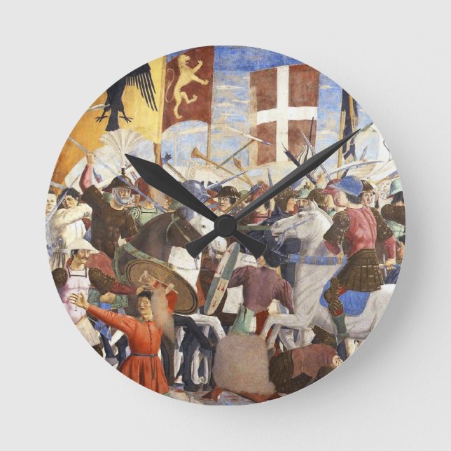 Horloge Ronde BATAILLE D'HÉRACLIE par Piero Della Francesca (Recto)
