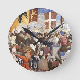 Horloge Ronde BATAILLE D'HÉRACLIE par Piero Della Francesca