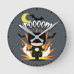 Horloge Ronde Batcycle Chibi Batman