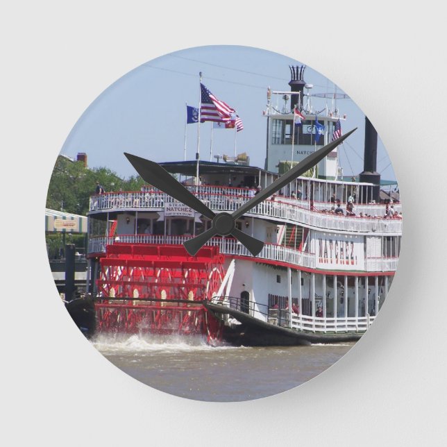 Horloge Ronde Bateau de la Nouvelle-Orléans Louisiane Mississipp (Recto)