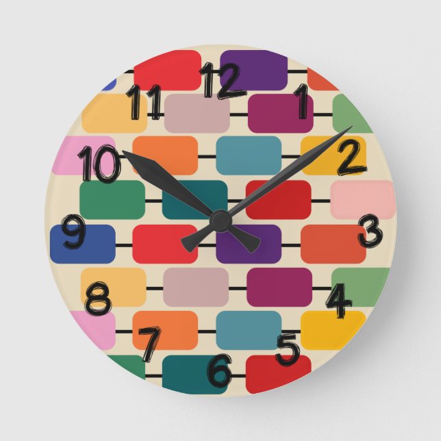 Horloge Ronde Bauhaus Abacus   (Recto)