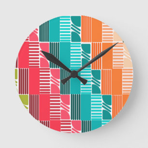 Horloge Ronde Bauhaus Shapes and Lines 2 
