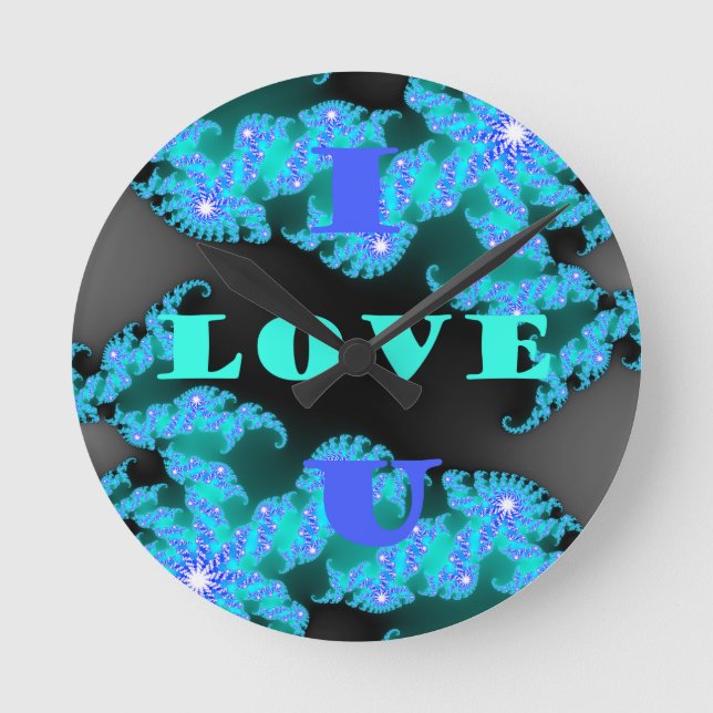 Horloge Ronde Beau coloré amour univers vectoriel art (Recto)