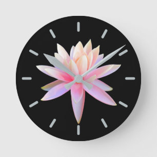 Horloge Ronde Beau Lotus Art Cool tendance