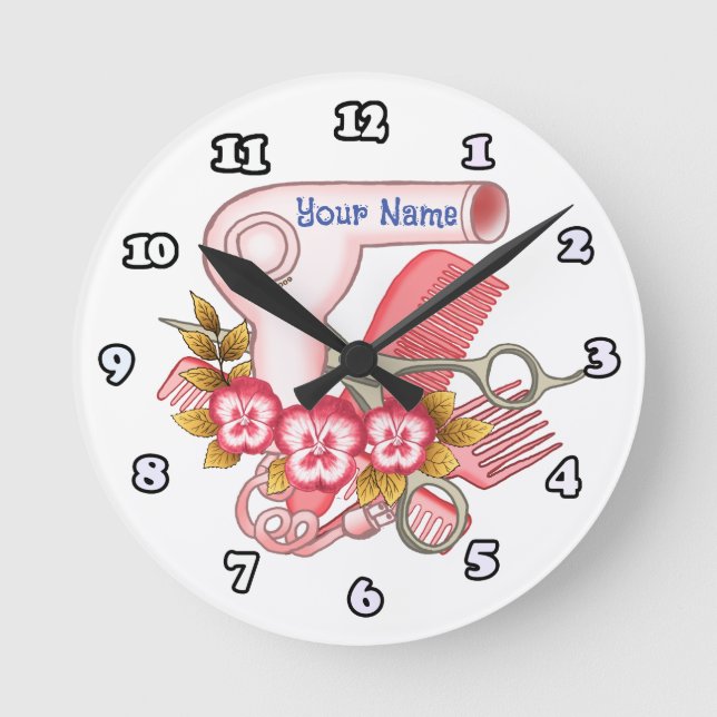 Horloge Ronde Beauticier rose Pansy (Recto)