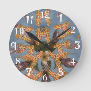 Horloge Ronde Beautiful amazing Funny African Giraffe pat