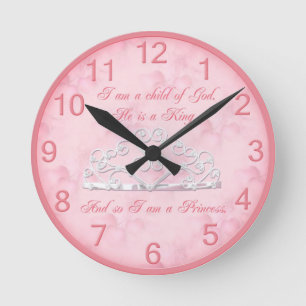 Horloge Ronde Beautiful Princess Clock