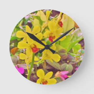Horloge Ronde Beautiful Yellow autumn