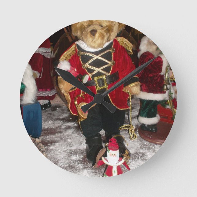 Horloge Ronde Beaux cadeaux de Noël (Recto)