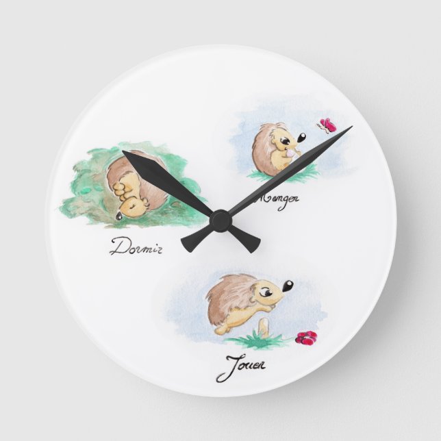Horloge Ronde Bébé Nap (Recto)