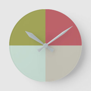Horloge Ronde Bécasseau d'olive de menthe