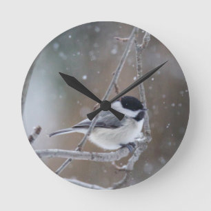 Horloge Ronde Bécasseau noir - Songbird