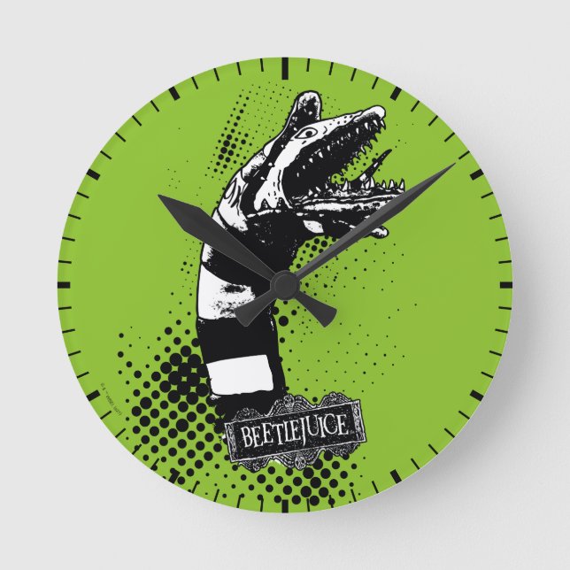 Horloge Ronde Beetlejus | Illustration du ver de sable (Recto)
