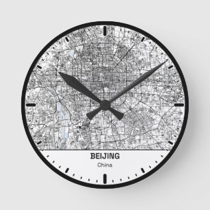 Horloge Ronde Beijing Clock City Line Art