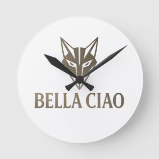 Horloge Ronde Bella Ciao Fox Wall Clock – Bold Minimalist Design