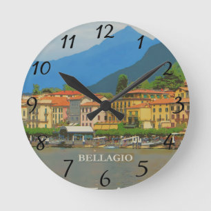 Horloge Ronde Bellagio Italy poster Wall Clock