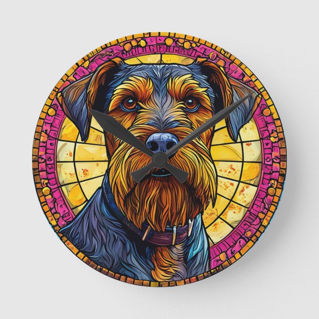 Horloge Ronde Belle caricature Chien (Recto)