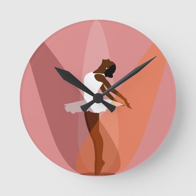 Horloge Ronde belle danseuse de ballet (Recto)