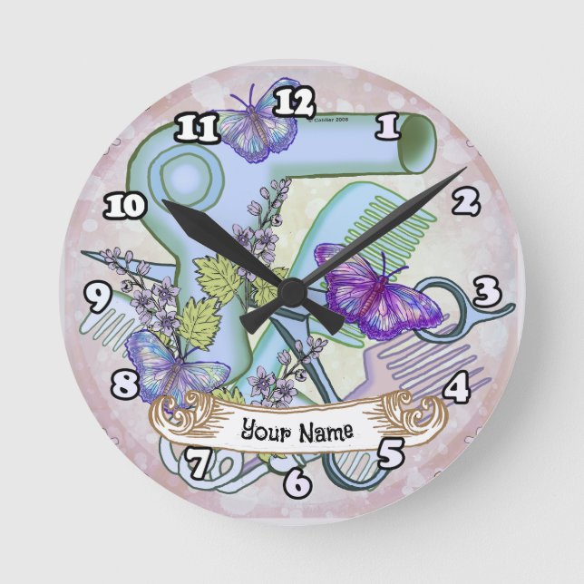 Horloge Ronde Belle papillon (Recto)