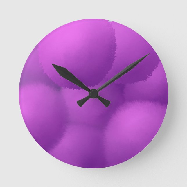 Horloge Ronde Belle peinture violette Allium Flower (Recto)