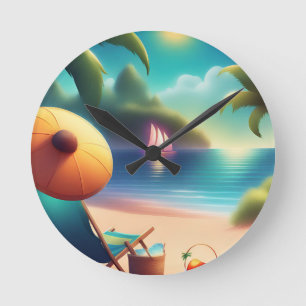 Horloge Ronde belle plage